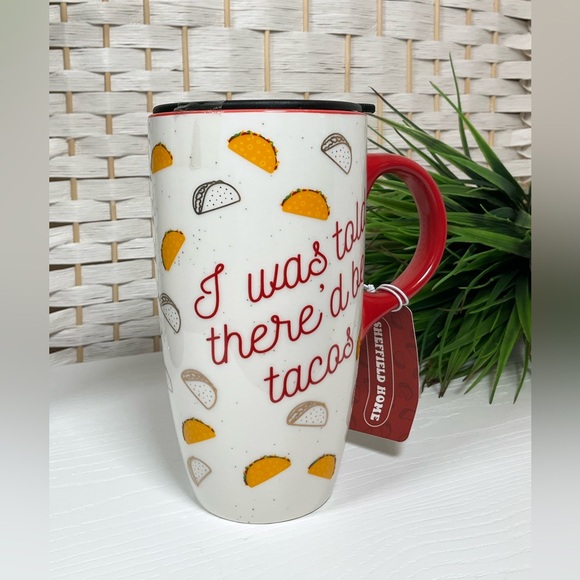 NWT- Sheffield Home Taco Themed Coffee|Tea Mug w/Lid - Picture 3 of 5